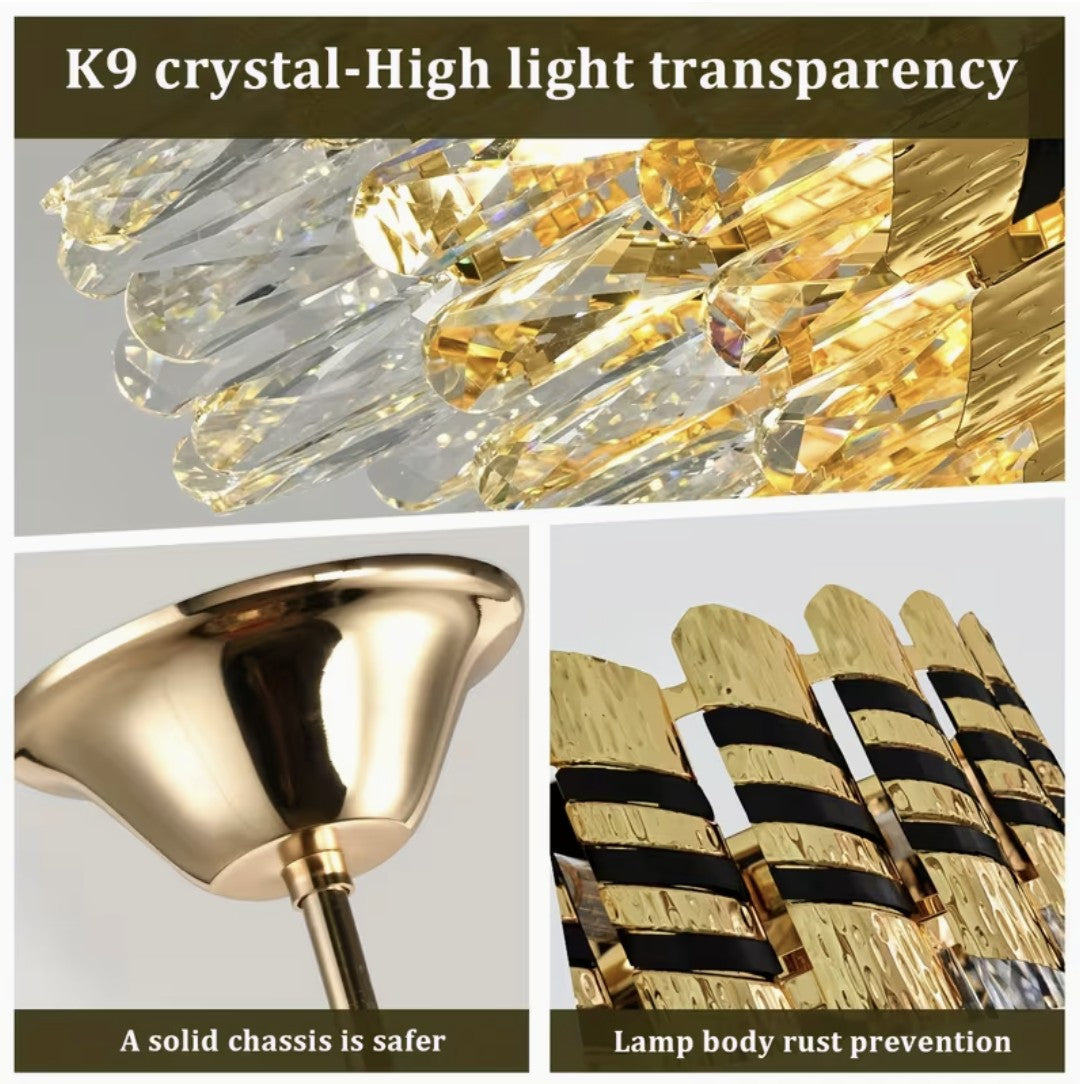 K9 crystal detail, solid chassis and rust resistant frame of the chandelier Image