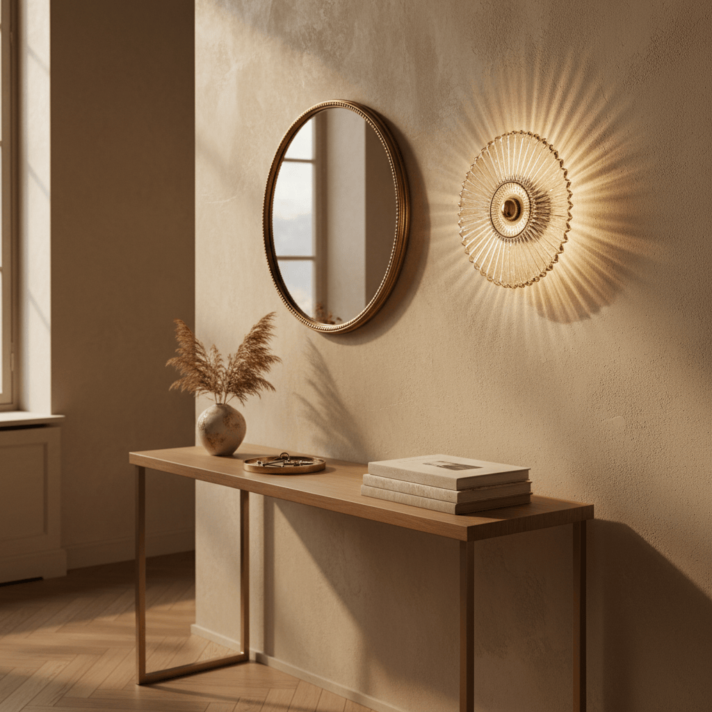 Mirach amber wall lamp lifestyle entryway Image