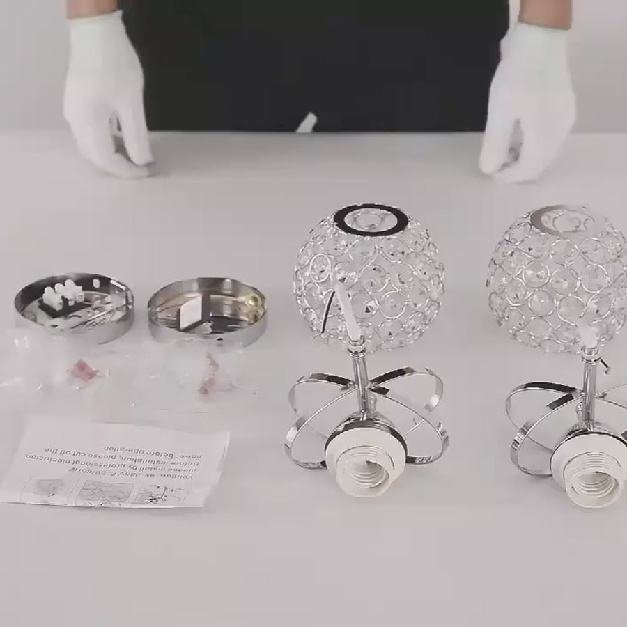 Installing the crystal globe wall sconce
